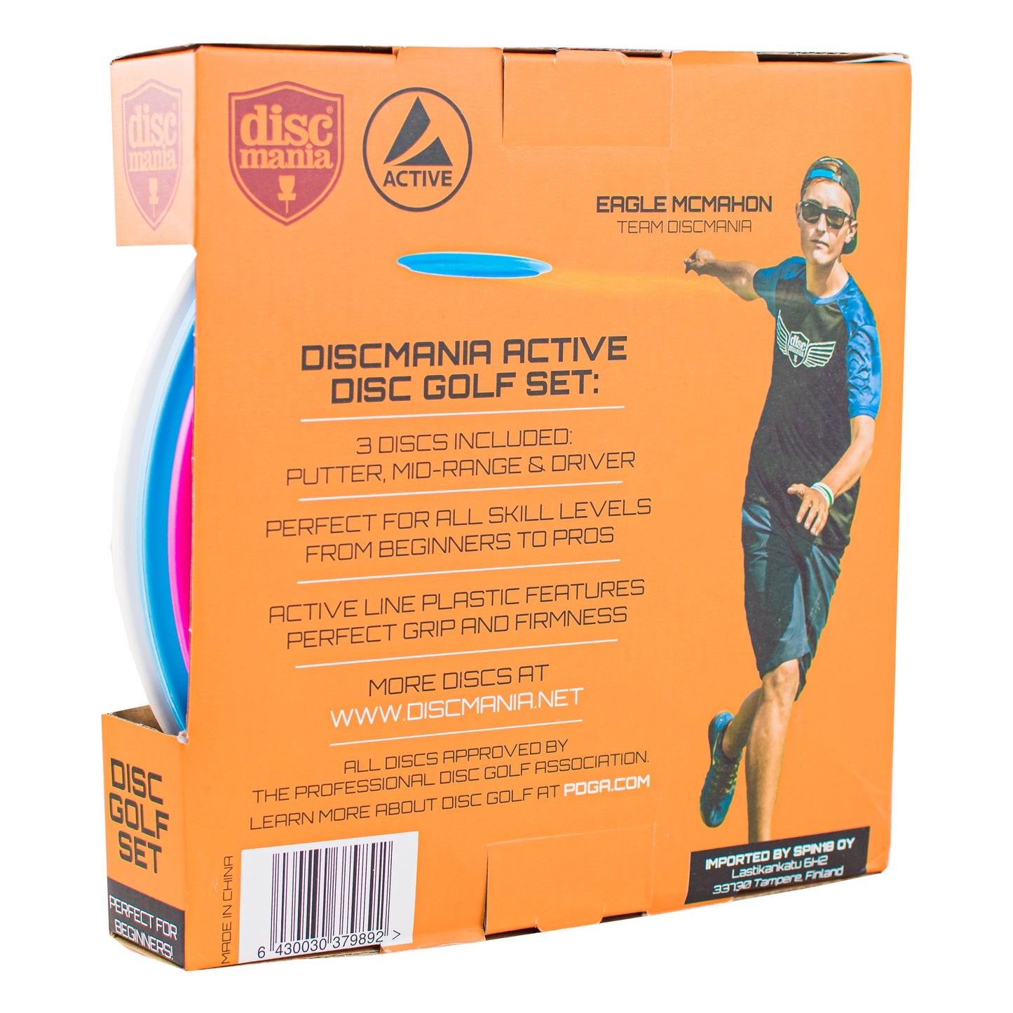 Discmania Disc Golf Set - 3 Discs - Driver - Midrange - Putter - starters set