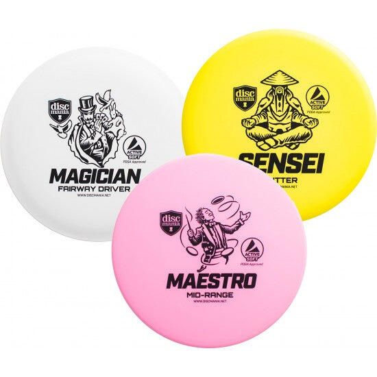 Discmania Active Disc - Beginners Soft Set - 3 discs - putter - mid range - driver